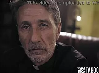 Cheating busty MILF seduces priest for big cock forgiveness