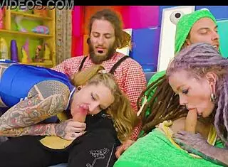 omg alt costumes dp 4some anal facefuck cumshots!!