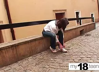 young russian student slut deepthroats and swallows cum at party orgy