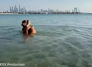 Monika Fox Feels Free Swimming Naked On Beach