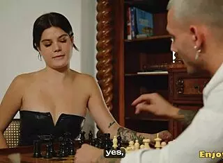 valkiria lapiedra spanish pornstar loses anal virginity raunchy chess table fuck