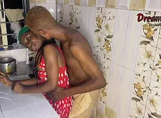 Kitchen Lovers' Secret Ebony Creampie Full Movie