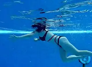 Sheril Blossom's Hot Russian Bikini Tease Turns Underwater Pool Adventure Wild