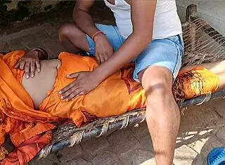 big ass indian village wife teases husband in romantic country fuck