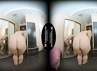 amalia davis vr solo teen body tease with shaved pussy