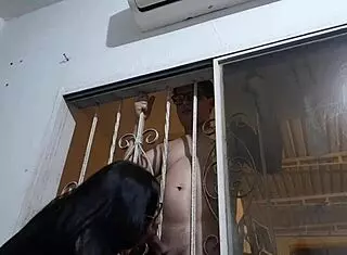 dad locks daughter in room but horny slut sneaks friend through window for wild fuck