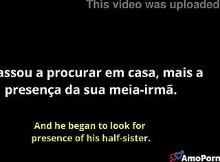 Brazilian MILF cuckquean watches husband fuck half-sister