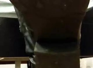 yuki's boots get licked in slave foot worship 😈👅