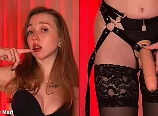 goddess commands anal cum or eat it with strapon joi