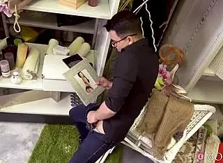 Caught jacking off? Squirting milf boss punishes you hard!