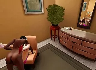 Old men destroy cheating wife pussy with bbc in sims!