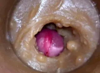 toy camera catches sperm flooding deep pussy closeup