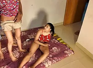 uttaran20 lets stepdad pound her tight wet cunt in steamy ffm threesome