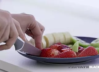 Bbc Lover Cassie Fire Rides Monster Black Cock Cowgirl Then Bent Over Doggystyle In Kitchen Until Milked