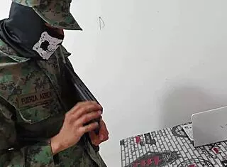 Soldier Fucks Sexy Venezuelan Saleswoman Cowgirl Riding at Work First Time