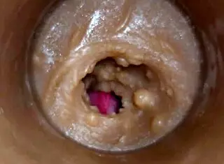 toy camera catches sperm flooding deep pussy closeup