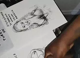 Hey, watch her grope tits through jeans then cum all over