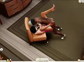Old men destroy cheating wife pussy with bbc in sims!