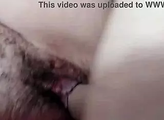 cumming endlessly on her wild hairy beaver pussy closeup
