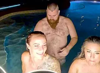 jasper nyx and luci power heat up hot tub threesome