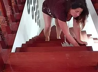 my young housewife stepmom got stuck n i fucked her bad