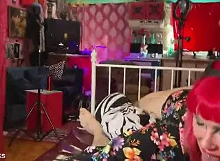 Goddess Starlavamp Sucks Stepbro's Cock with Gooning Selfies