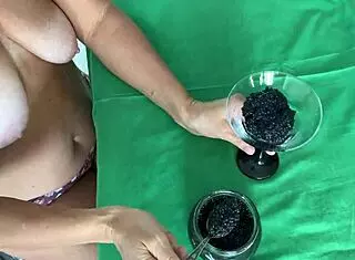 Lactating Mature Stepmom Milks Breeding Bull Balls Food Fetish. Dripping Cum Milk Everywhere!