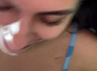 Brazilian homemade first creampie inside tight wet pussy no condom moaning screams