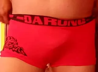 Wife models sexy nylon panties bra and dildo lingerie