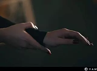 hey my vampire cosplay lesbian slave licks pussy in bdsm leather lezdom with face sitting and scissoring oh yeah