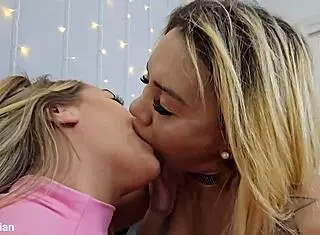 Blonde latina milf brazilian amateurs share secret kisses passionately