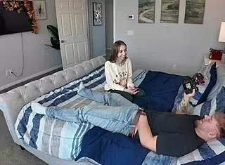 Breezy Bri with perfect tits fucks hard behind the scenes casually