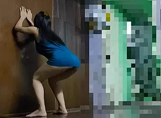 i love watching this fine big ass asian college girl's sexy curvy workout at home