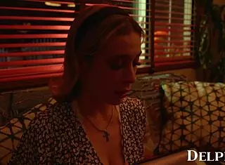 😈 Sexy church babe Aiden Ashley fucks priest hard! Delphine Films 🔥