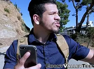 Classy cute ebony black teen amateur small tits hardcore oral