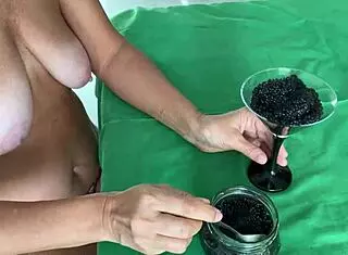 Lactating Mature Stepmom Milks Breeding Bull Balls Food Fetish. Dripping Cum Milk Everywhere!