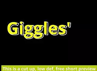 Tattooed black babe giggles strutting big natural tits feet in heels close-up