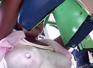 GYM GANGBANG! Guys FUCK Her HAIRY CUNT + Massage BIG NATURAL TITS!