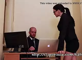 Secretary Blackmailed Into Office BDSM Submission!