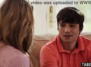 stepmom milf with big boobs asks stepson for bill help... intriguing twist.