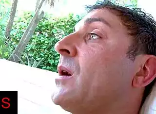 a horny girl with beautiful tits gets fucked outdoors intensely