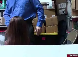 Ebony thief bends over as officer rams her ass anally in office