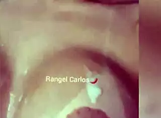 rangel got her big tits covered in cum after that hot spanish blowjob