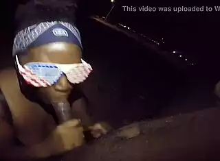 yo we tried 5 min public blowjob challenge and got caught 😱🍆💦