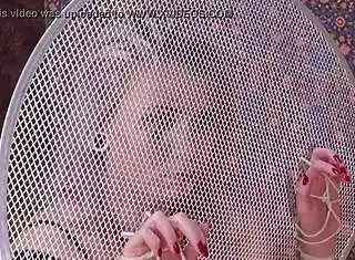 bound sub gags as dom unleashes piss stream over her