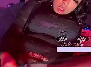 Shaved goth ebony squirts endlessly in 30-minute masturbation frenzy