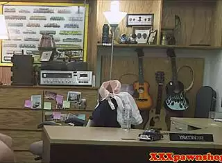 Pawnshop Lady Sucks Cock Desperately Before Bent Over Doggystyle Pounding