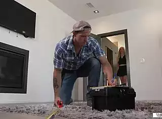 Busty Shemale Client's Panties Lead To Cock Sucking And Pussy Lick