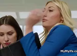 free use pounding that sexy blonde realtor right in front of her milf wife! 🔥😈