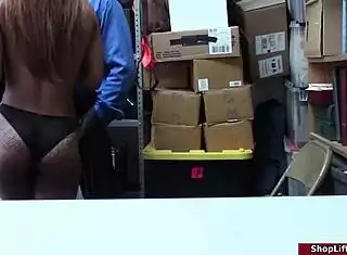 Ebony thief bends over as officer rams her ass anally in office